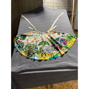 Kent Folklore Faldo's Hand Painted Mexican Skirt Straps Hook & Eye Closures